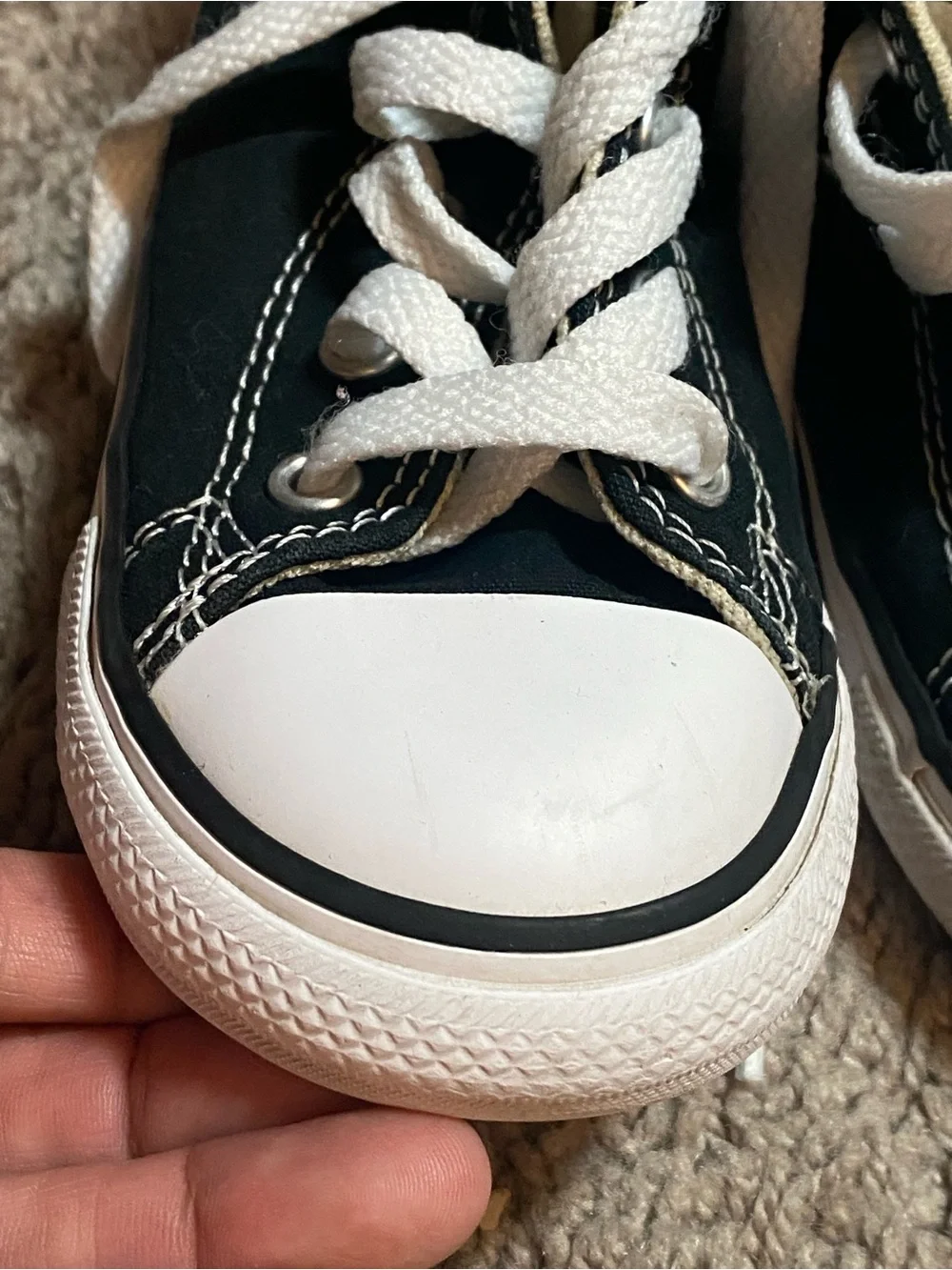 Converse Chuck Taylor Kids Black and White High-Top Sneakers size 8